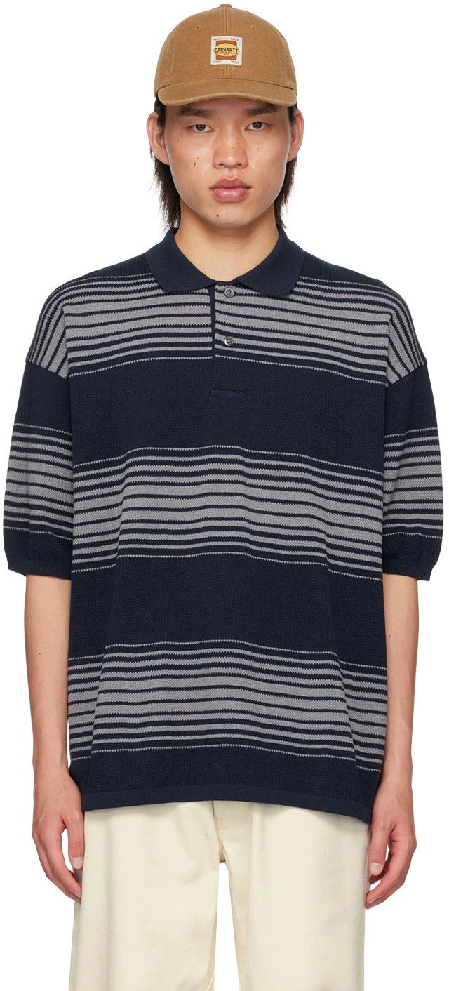 NANAMICA Strip POLO SWEATER サイズXL NANAMICA Strip POLO SWEATER サイズXL