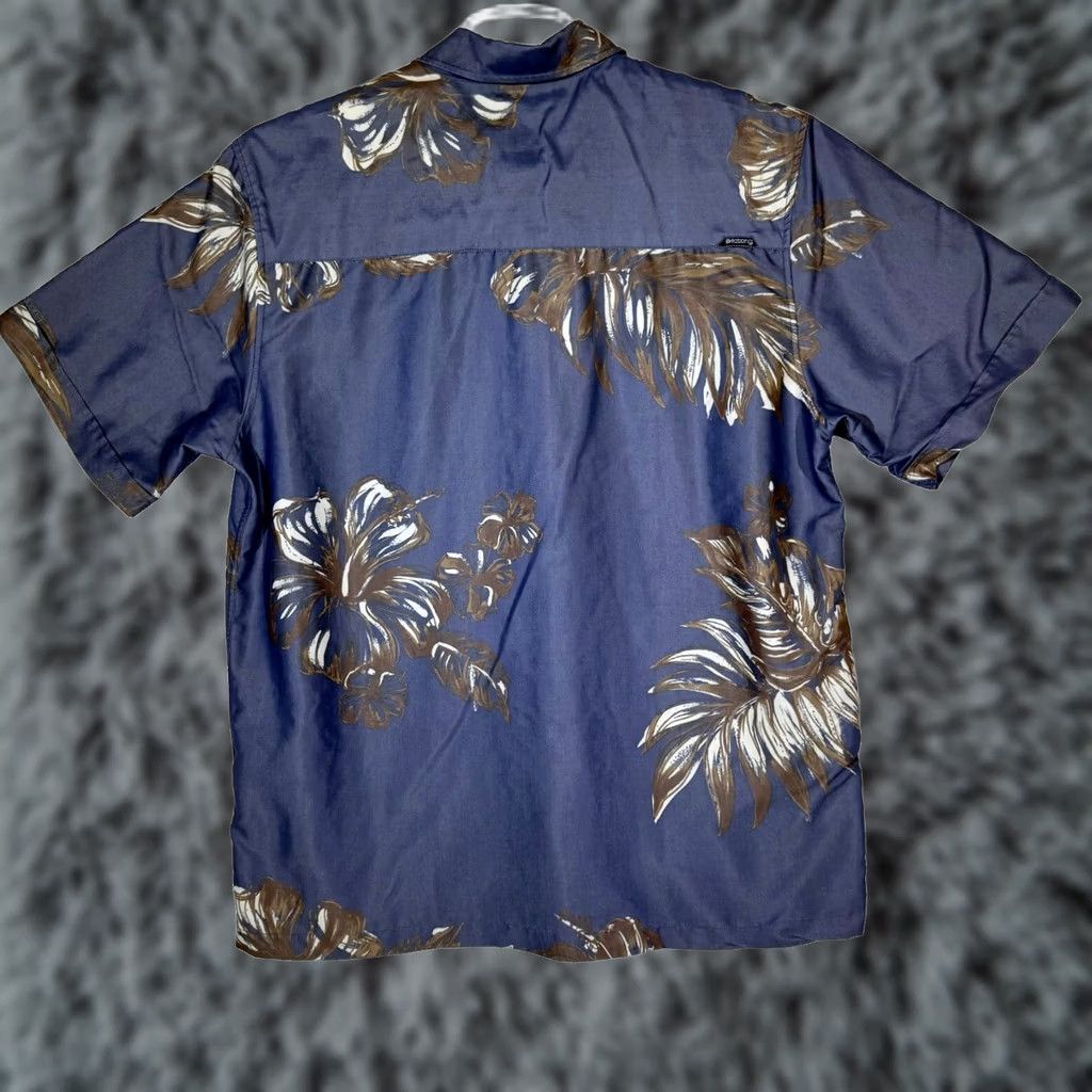 Billabong Billabong Men's Shirt Casual Button-Up Short Sleeve Gray Floral 100% Cotton Medium Size US M / EU 48-50 / 2 - 1 Thumbnail