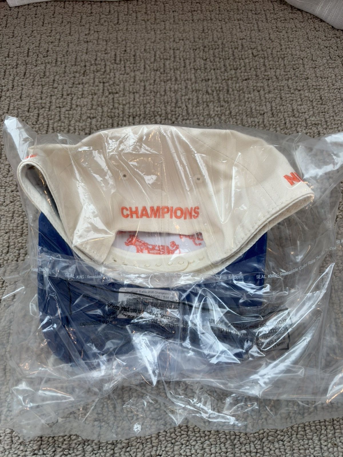 Siegelman Stable X New York Knicks 2026 Champions Hat Os in Beige, Men's — image 2 of 2