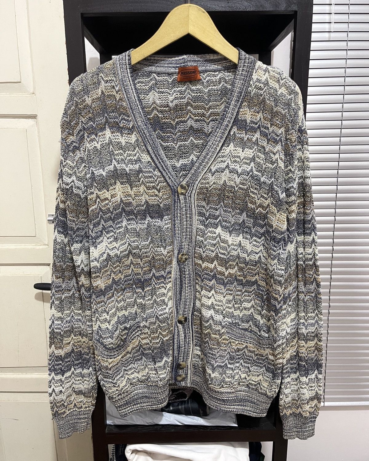 Missoni Missoni Cardigan Knit Zigzag patern Size US L / EU 52-54 / 3 - 1 Thumbnail