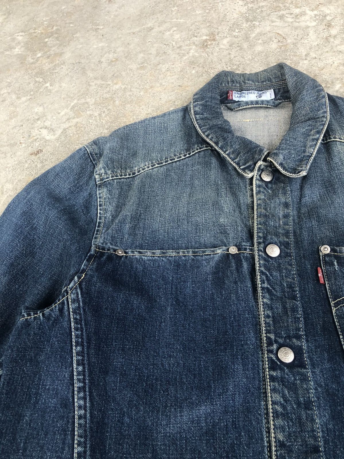Levi's Y2k Levis Engineered Type 1 Denim Jacket Distressed Size US L / EU 52-54 / 3 - 7 Thumbnail