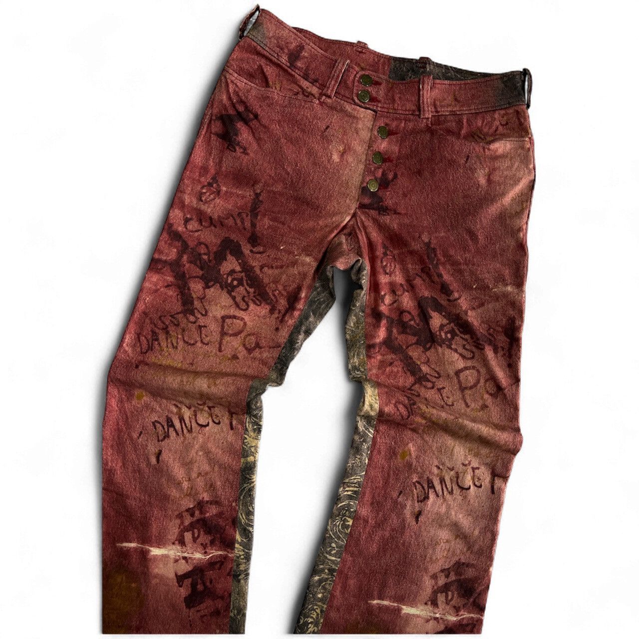 Tornado Mart 00's Archive Tornado Mart Flared Pants Y2K Super Rare Denim Size US 33 - 3 Thumbnail