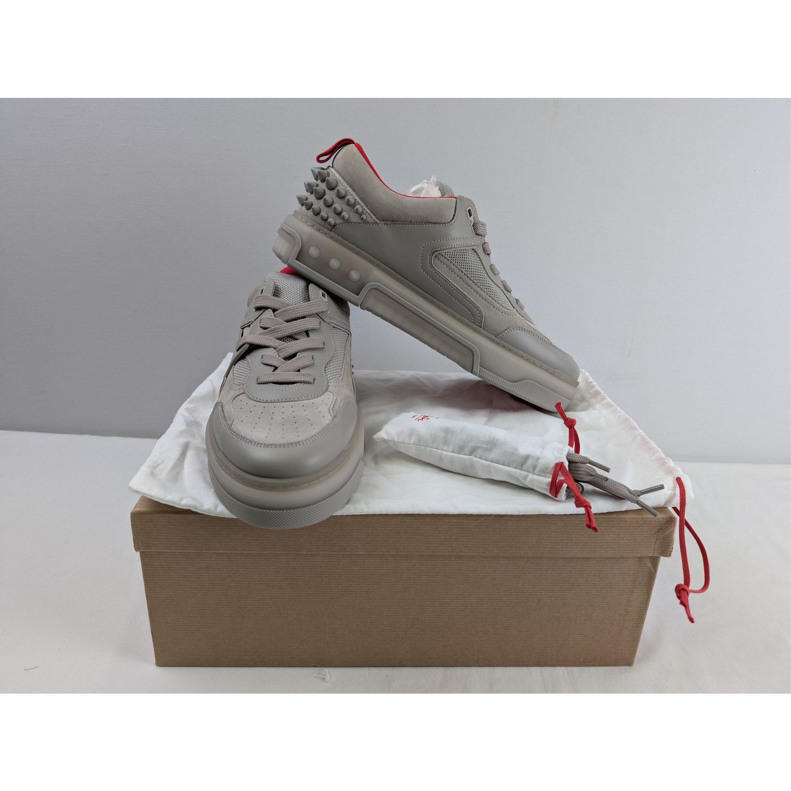 Christian Louboutin o1rshd1 Astroloubi Flat Shoe Sneakers in Grey 44 Size US 11 / EU 44 - 18 Thumbnail