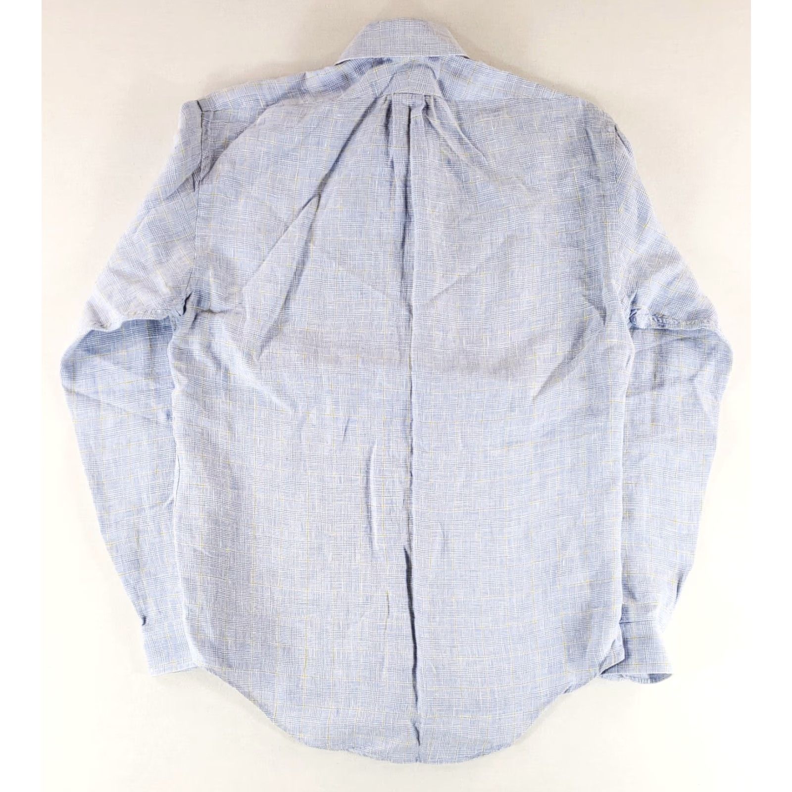 Lands' End Lands' End Baird McNutt 100% Linen Plaid Button Up Shirt Long Sleeve Mens M Blue Shirt Size US M / EU 48-50 / 2 - 3 Thumbnail