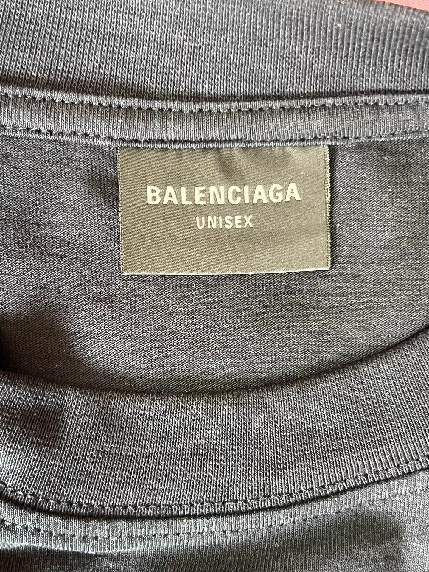 Balenciaga Balenciaga Black Stripe Shoulders Double Ring Logo Unisex Size US S / EU 44-46 / 1 - 6 Thumbnail