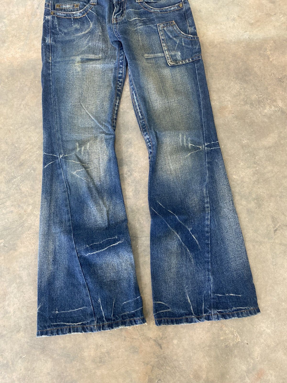 Hysteric Glamour Flare ☠️ Come Stai? Jeans Japan Punk Grunge Lgb 90s Size US 30 / EU 46 - 3 Thumbnail