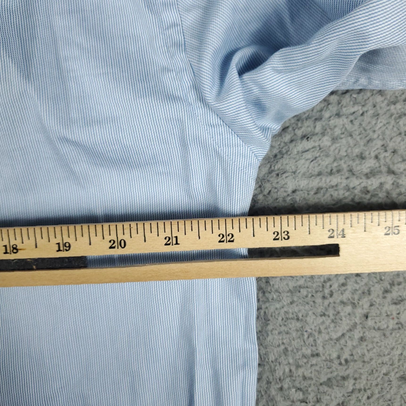 Tommy Hilfiger Tommy Hilfiger Dress Shirt Mens 15.5 Blue Striped Long Sleeve Button Up Casual Business Size 40R - 7 Thumbnail
