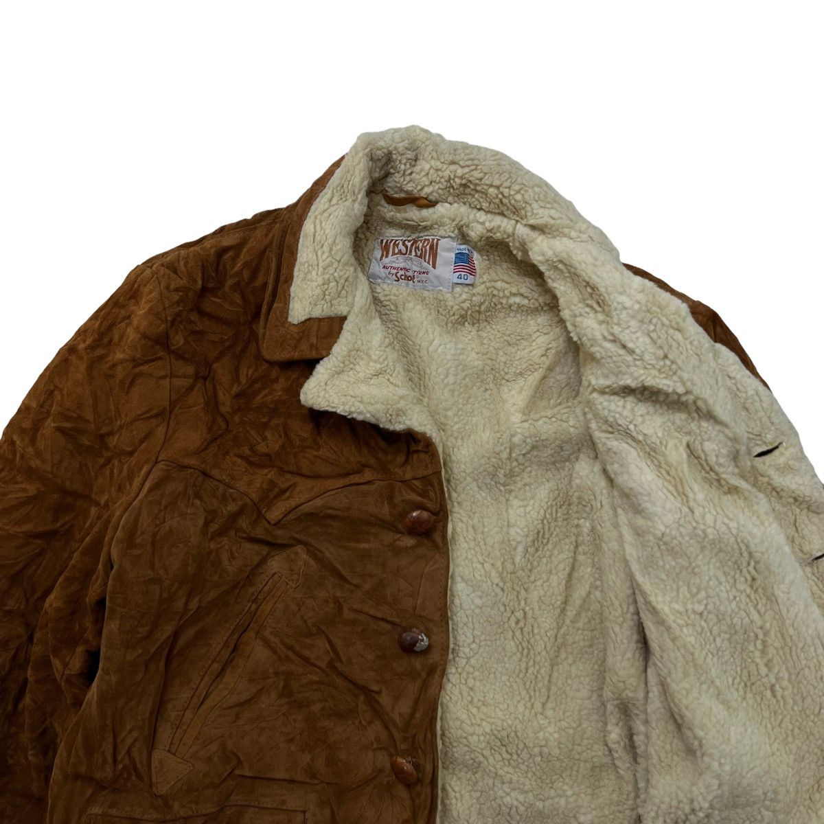 Schott 🔥RARE WESTERN SCHOTT LEATHER JACKET MADE IN USA Size US M / EU 48-50 / 2 - 12 Thumbnail