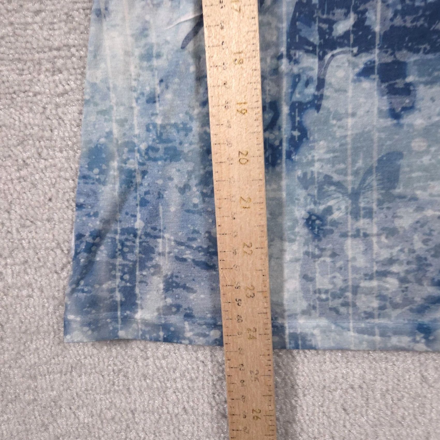 Vintage Maurices Shirt Womens L Blue Butterfly Floral Scoop Neck Short Sleeve Tee Top Size L / US 10 / IT 46 - 5 Thumbnail