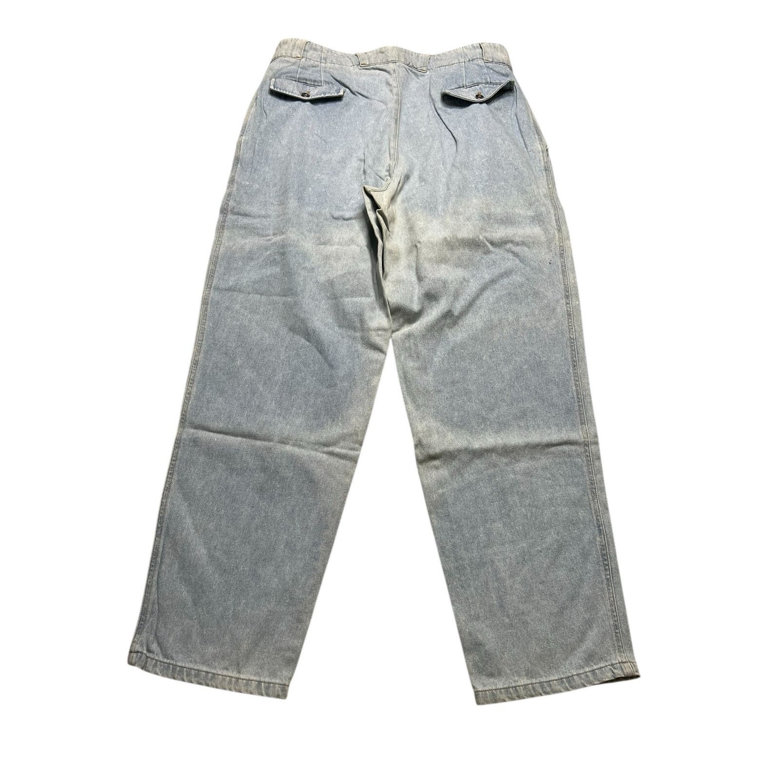 Liz Claiborne Vintage Claiborne Denim Pants Pleated Light Wash 36R Cotton Size US 36 / EU 52 - 2 Thumbnail