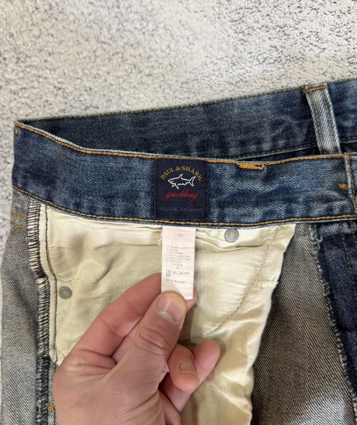 Paul & Shark Paul & Shark Yachting Jeans Men W36 Blue Denim Logo Italy Size US 36 / EU 52 - 12 Thumbnail