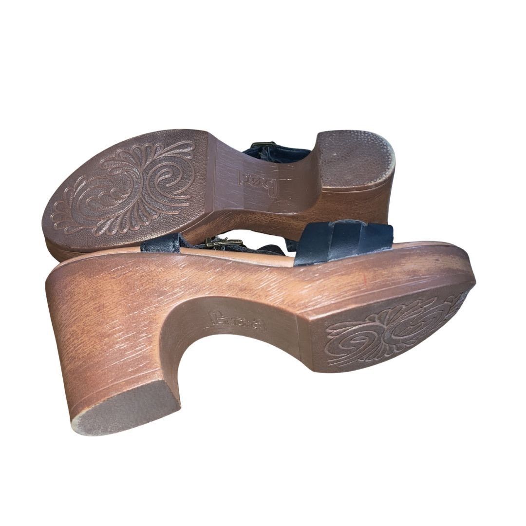 Born BOC by Born Gigi Platform Block Heeled Sandals Woven Retro Size US 7.5 / IT 37.5 - 3 Thumbnail