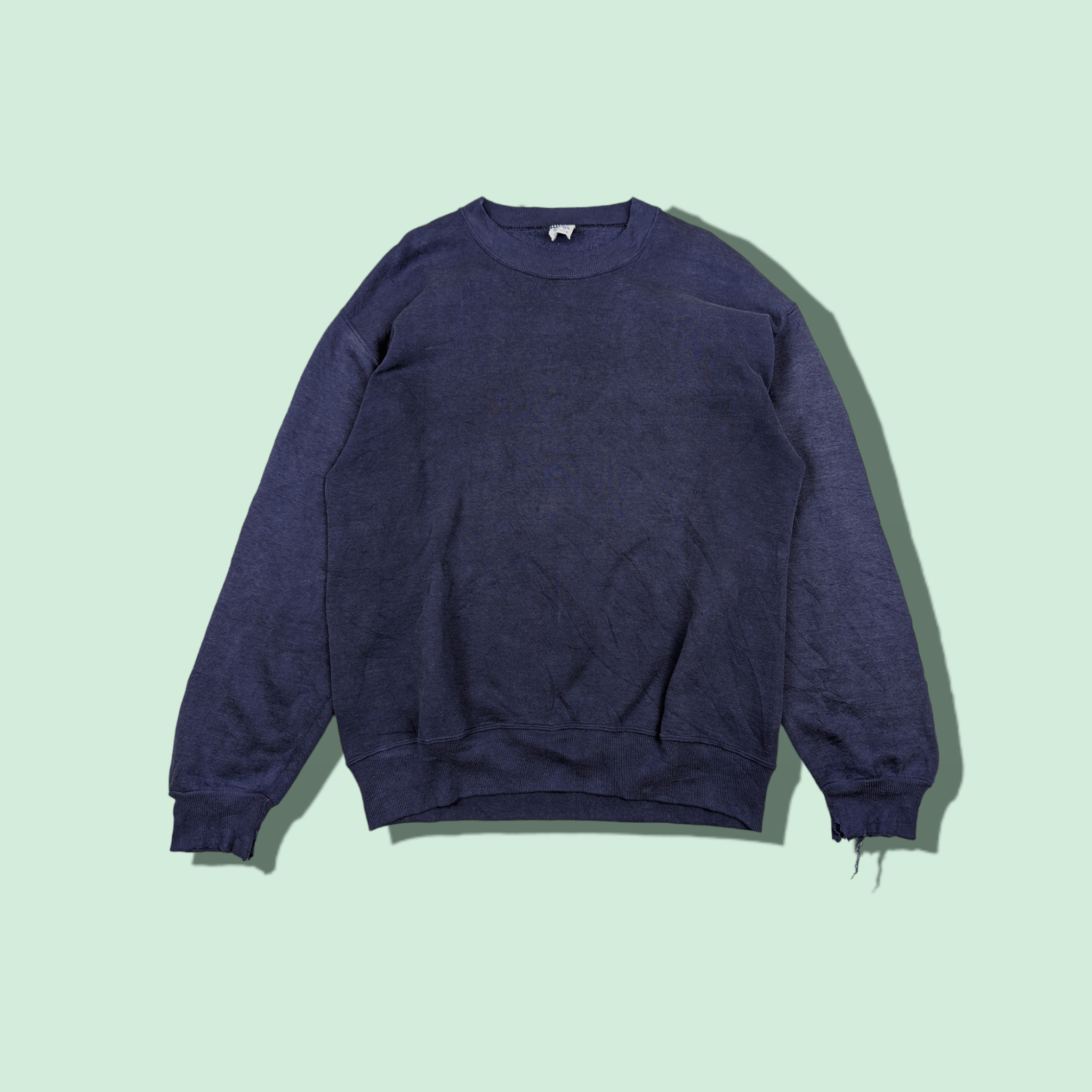 Jerzees Vintage 90's JERZEES Plain Navy Blue Jumper Sweatshirt Size US M / EU 48-50 / 2 - 1 Thumbnail