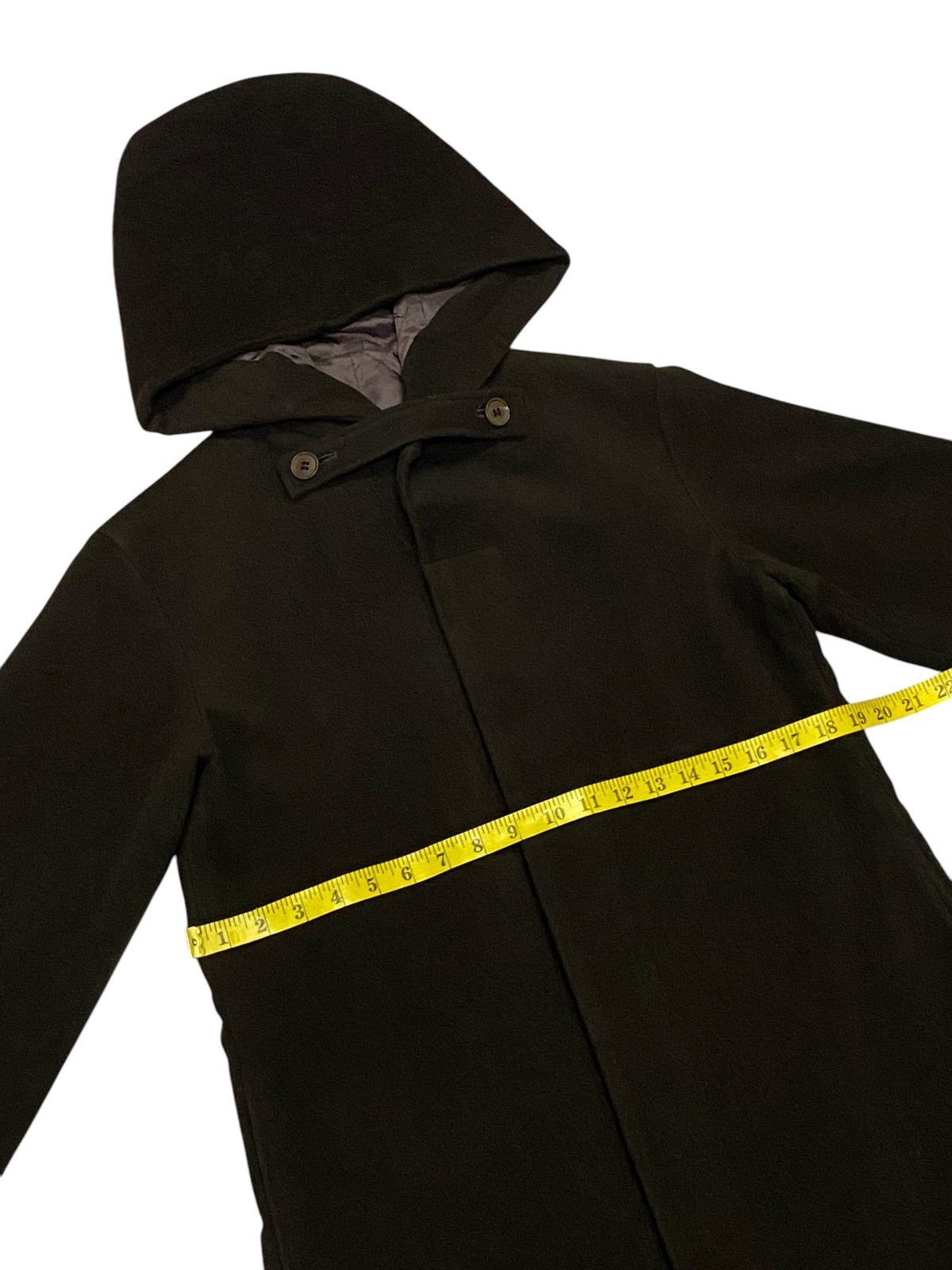 Yohji Yamamoto Y’s Yohji Yamamoto Wool Hoodie Long Coats Size L / US 10 / IT 46 - 12 Thumbnail