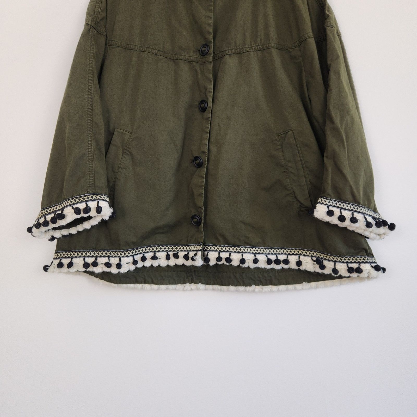 Zara Zara Pom Pom Boho Light Jacket Large Size L / US 10 / IT 46 - 3 Thumbnail