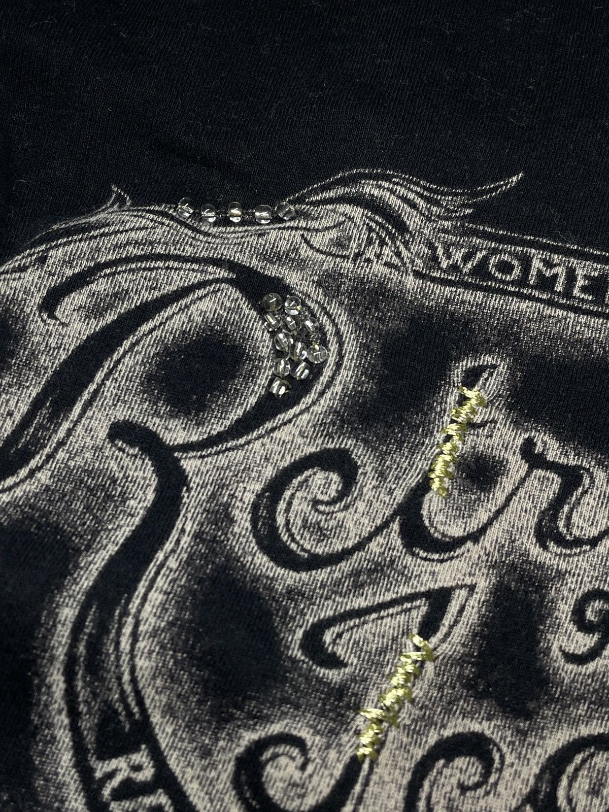 Vintage 🔥RARE🔥Vintage Y2K Longsleeve Tee Rare Rhinestones Shiny Size S / US 4 / IT 40 - 5 Thumbnail