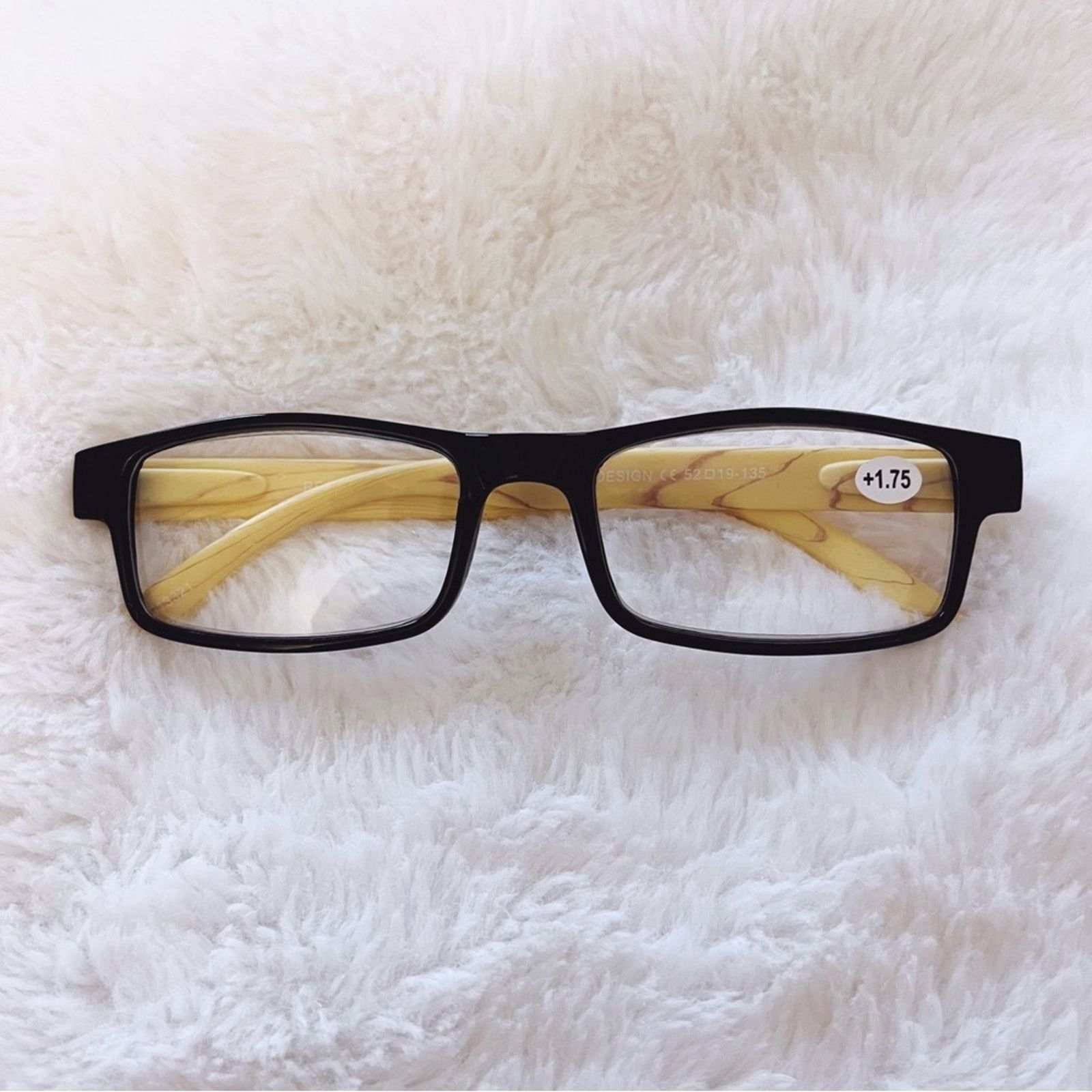 Other Rory Black & Light Wood Rectangular Reader Glasses Size ONE SIZE - 4 Thumbnail