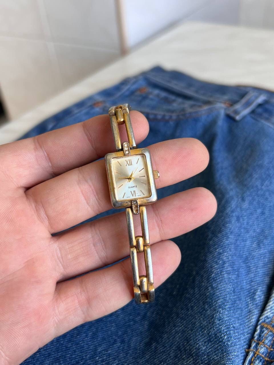 Japanese Brand × Vintage Vintage chain link beautiful watch 00s Japanese bracelet Size ONE SIZE - 2 Thumbnail