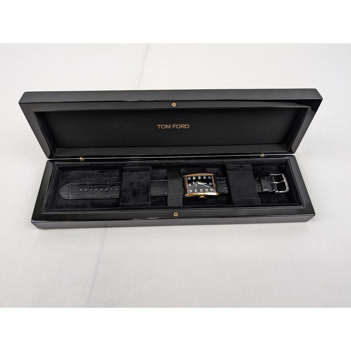 Tom Ford o1rshd1 Size: OS / Watch in Alligator & Real Gold in Black Size ONE SIZE - 17 Thumbnail