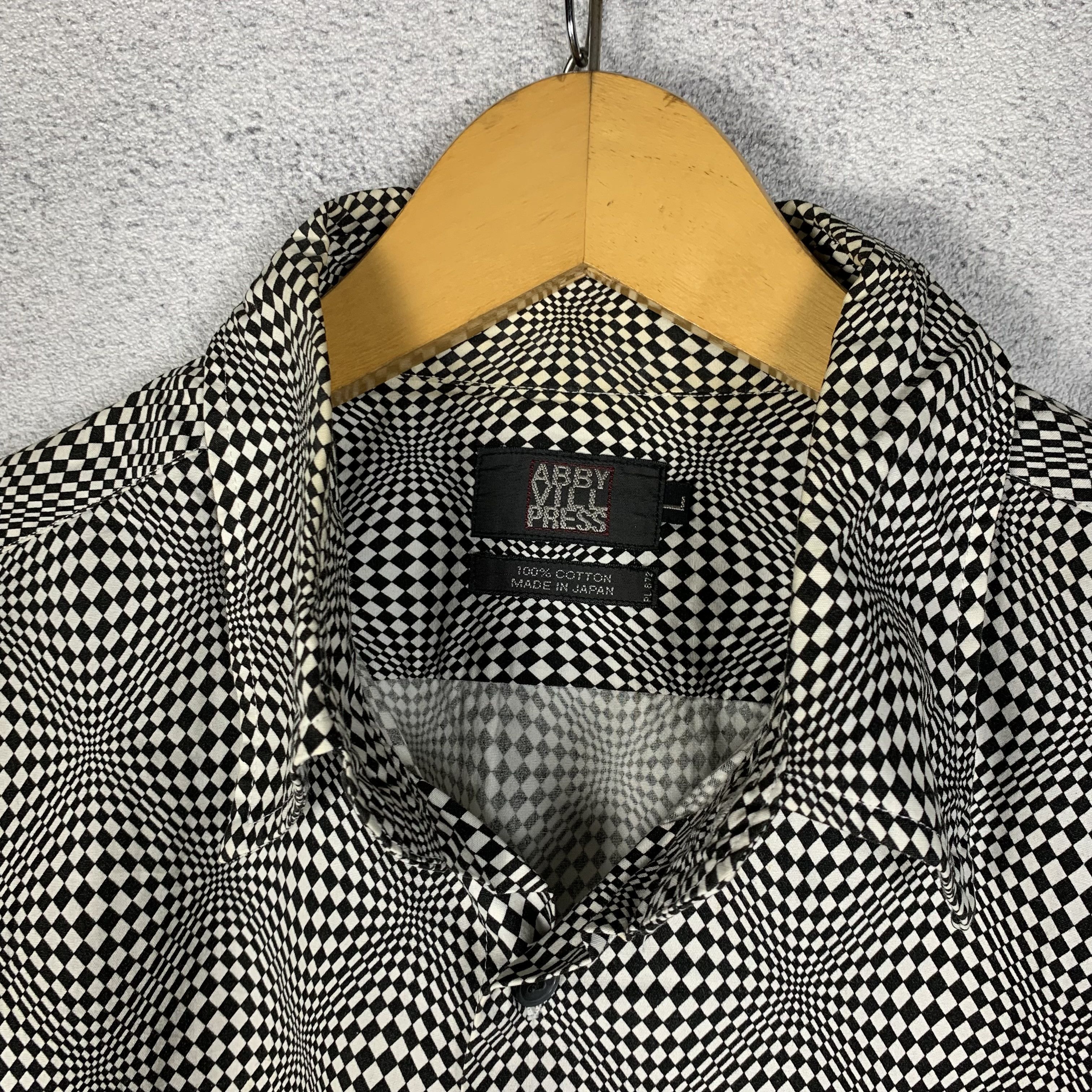 Japanese Brand Abby Vill Press Psychedelic Printed Shirt Checkered Size US L / EU 52-54 / 3 - 5 Thumbnail