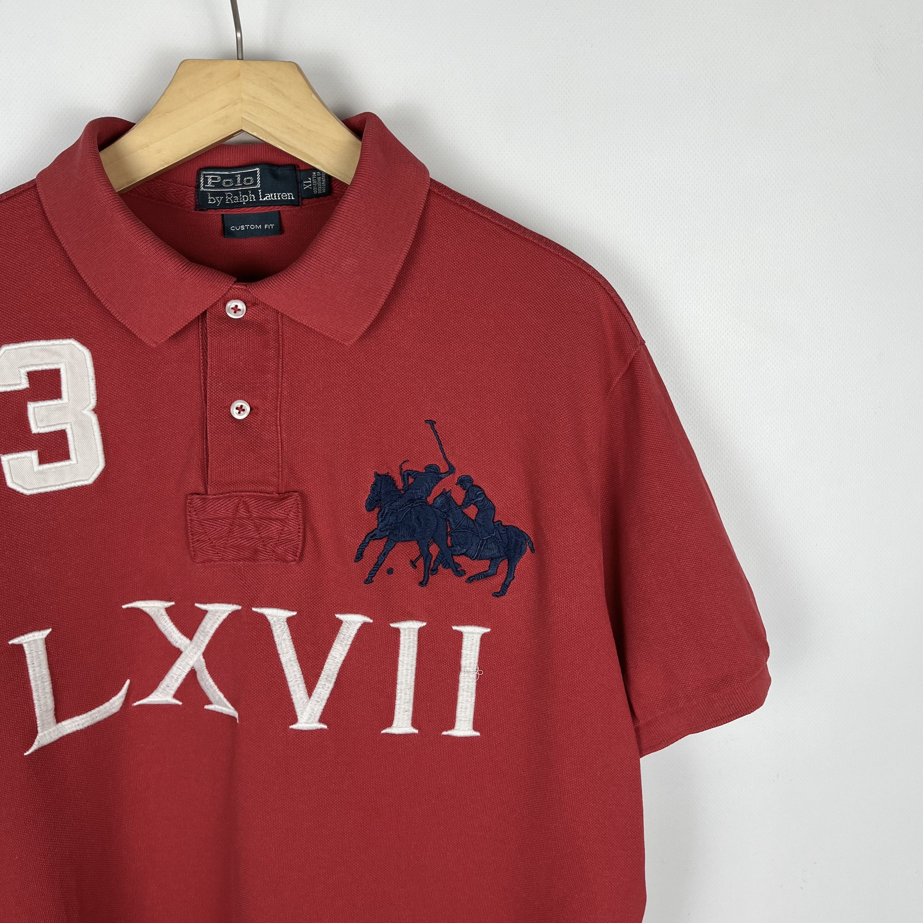 Polo Ralph Lauren Vintage Polo Ralph Lauren Big Logo LXVII Polo Shirt 00’s Size US L / EU 52-54 / 3 - 2 Thumbnail
