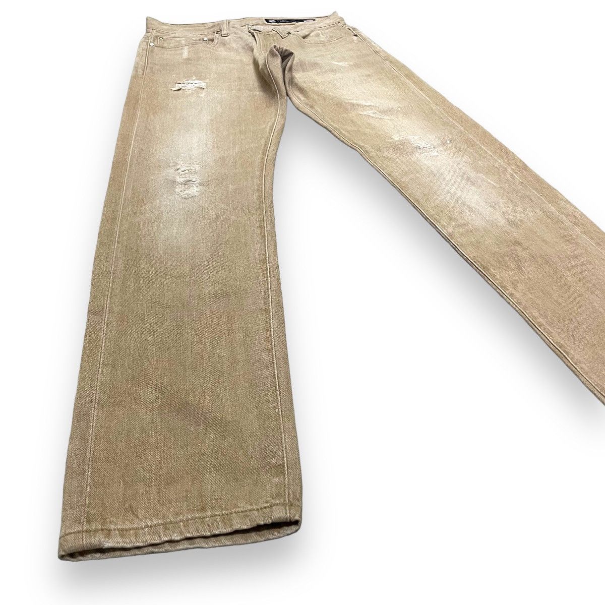 GOA 🇯🇵 BACK NUMBER DISTRESSED DENIM PANTS Size US 30 / EU 46 - 5 Thumbnail