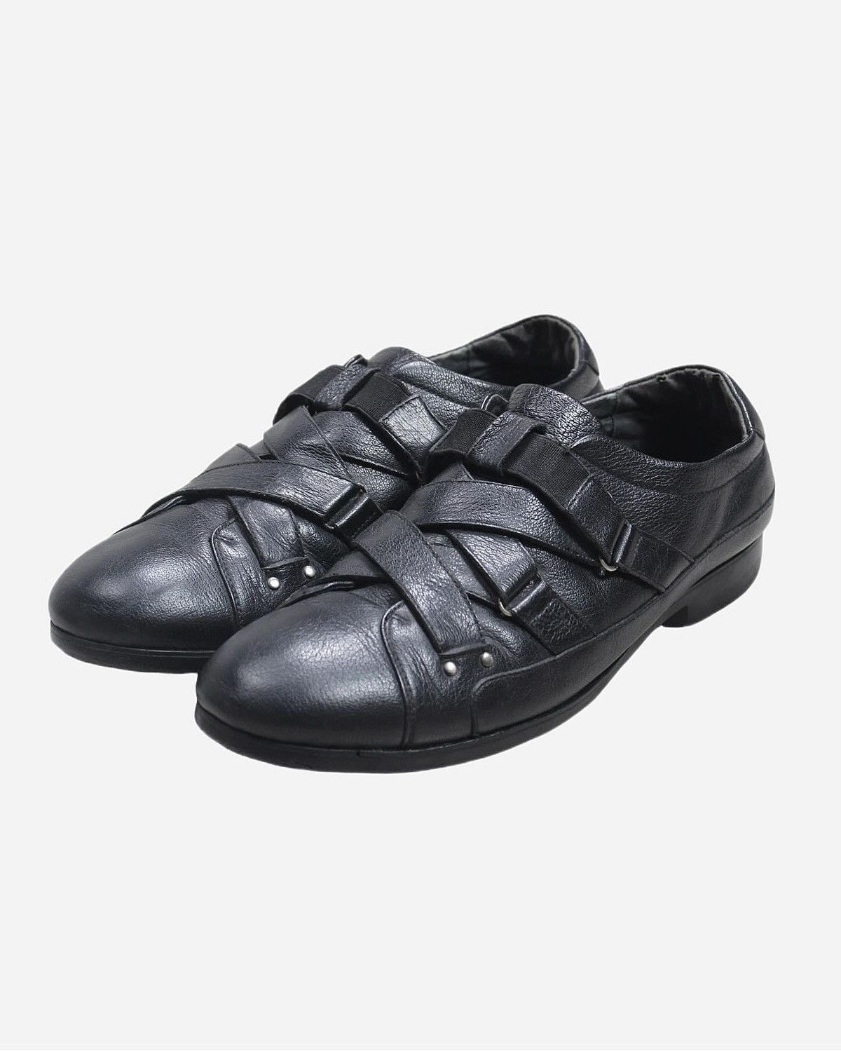 Japanese Brand 2000S DU MON UOMO LEATHER BONDAGE SHOES Size US 7.5 / EU 40-41 - 1 Thumbnail