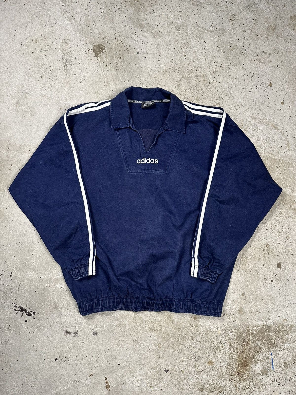 Adidas Vintage 90s Adidas Boxy Training Top Light Jacket Big Logo Size US XL / EU 56 / 4 - 2 Thumbnail