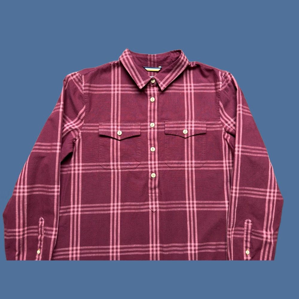 Vintage LL Bean Signature Popover Shirt Red Large Womens Plaid Casual Classic Size L / US 10 / IT 46 - 1 Thumbnail