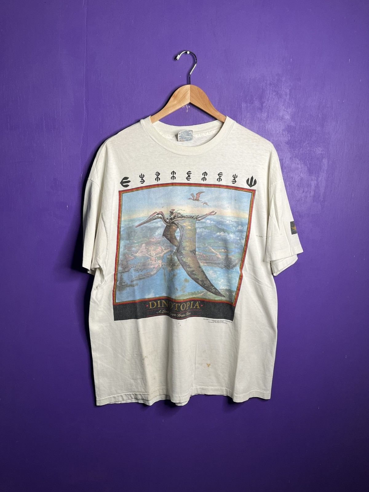 Vintage Vintage 1992 Dinotopia book promo t-shirt Size US XL / EU 56 / 4 - 1 Thumbnail