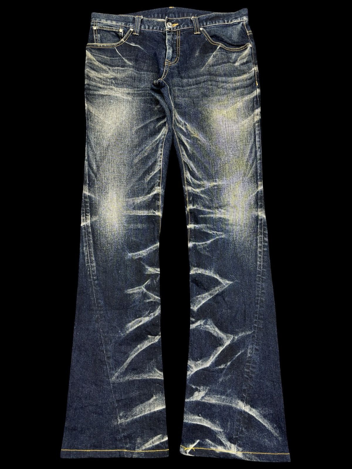 Tornado Mart 💥Flare💥Rare Tornado Mart Insane Claw Mark Fades Denim K14 Size US 33 - 1 Thumbnail