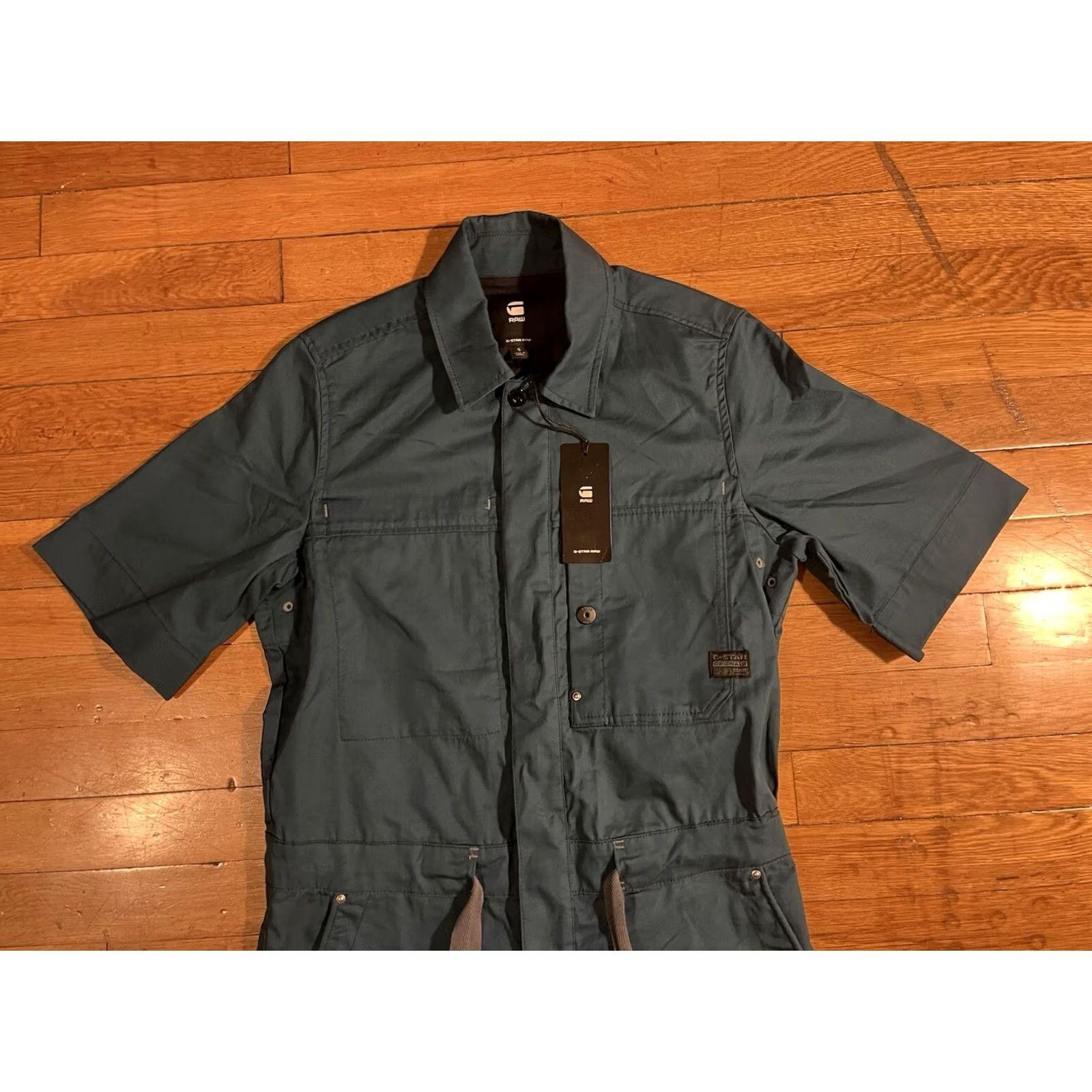 G-Star G Star Raw Twill Army Jumpsuit Women's Small Nitro Blue Shirt? Size 28" / US 6 / IT 42 - 3 Thumbnail