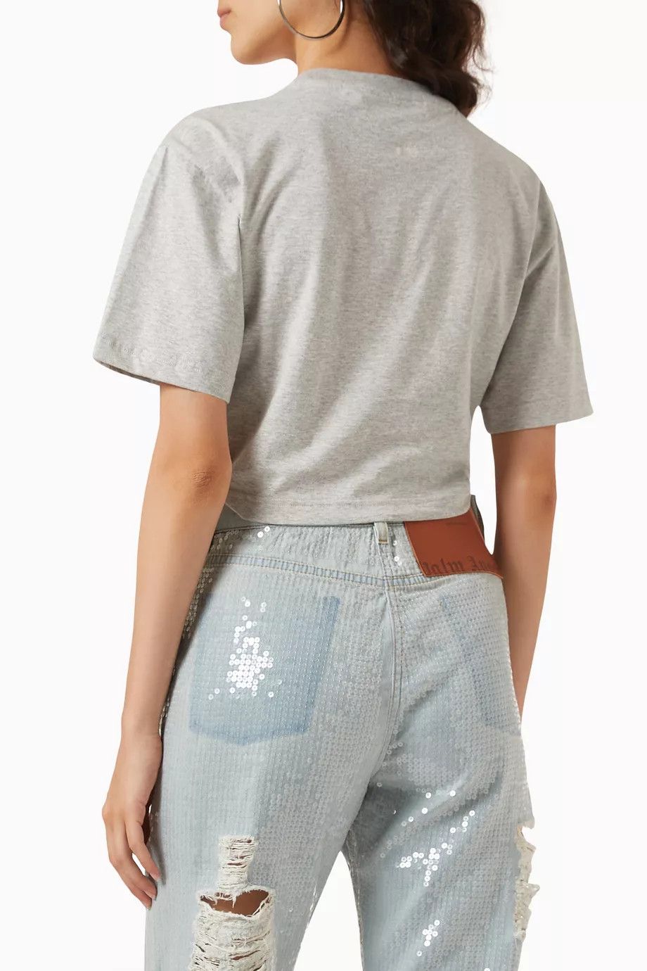 Palm Angels o1y1225 T-Shirt in Light Gray Size M / US 6-8 / IT 42-44 - 3 Thumbnail
