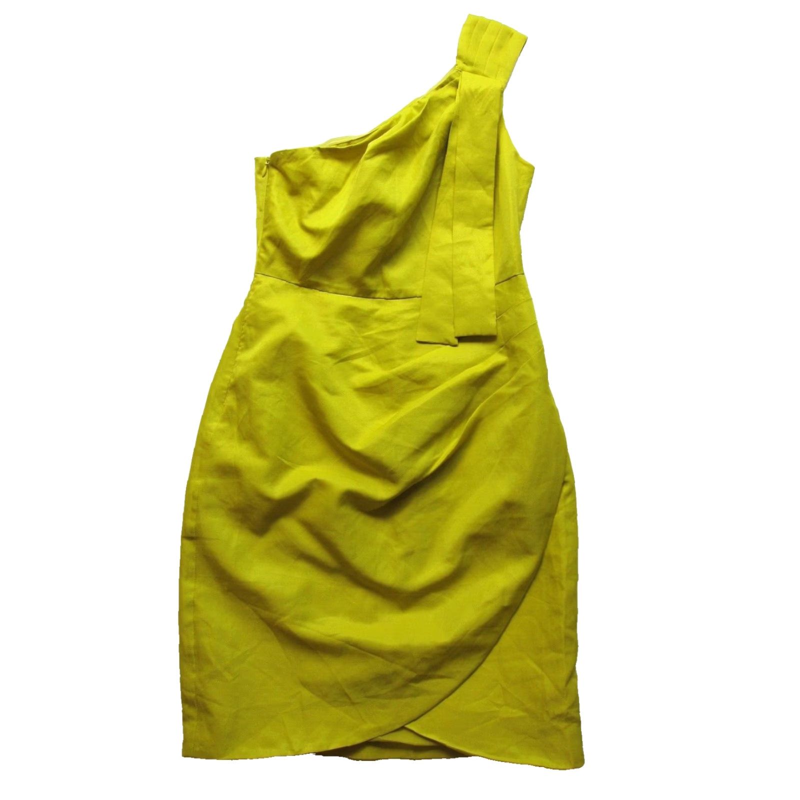 Matthew Williamson Matthew Williamson For Impulse Yellow Ruched One Shoulder Sheath Dress 4 Size S / US 4 / IT 40 - 2 Thumbnail