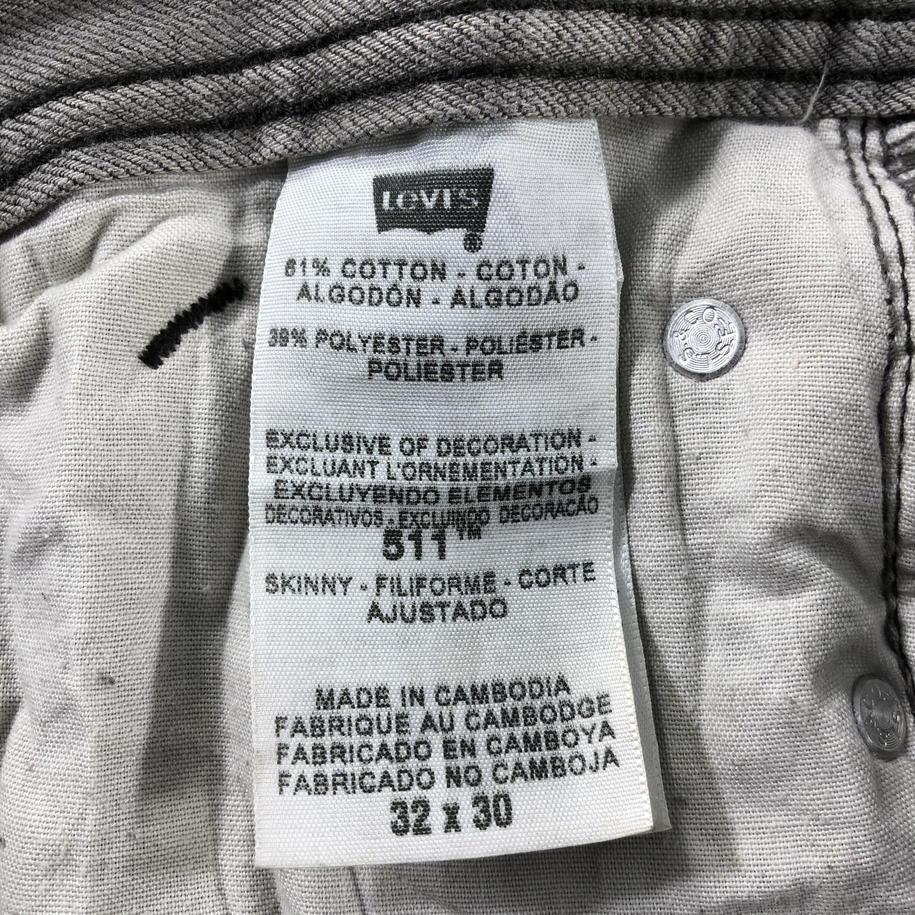 Levi's Vintage Levis 511 Jeans-J2648 Size US 33 - 12 Thumbnail