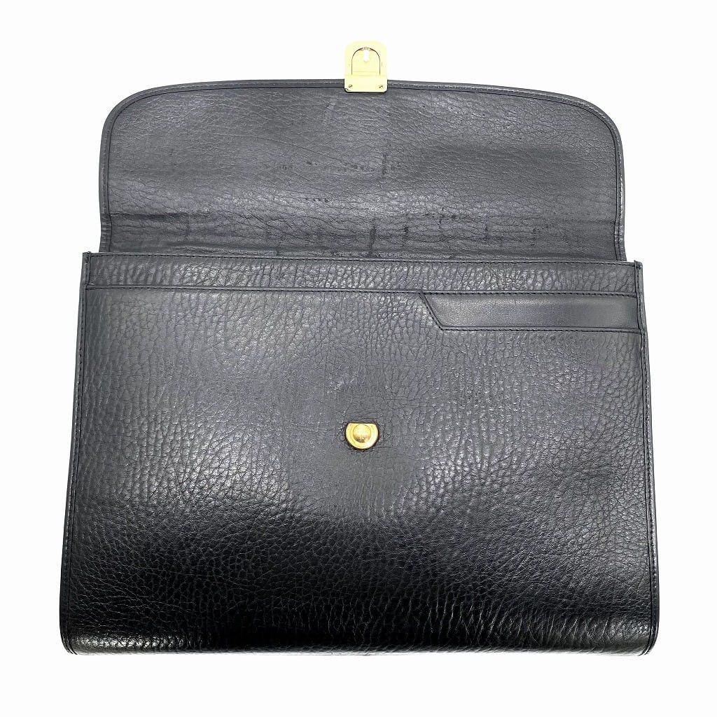 Burberry Vintage Burberrys Leather Buiness Bag Black Size ONE SIZE - 4 Thumbnail