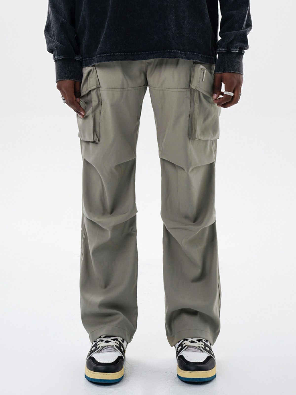 pleated utility tactical cargo pants