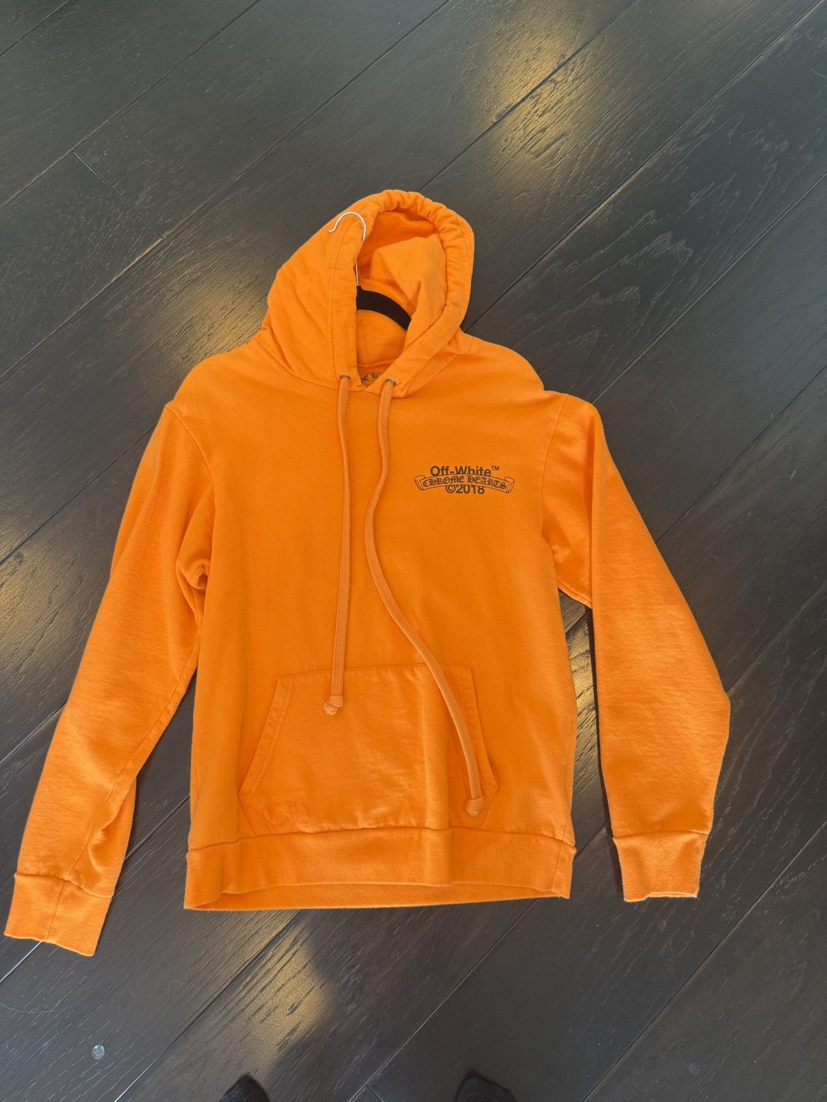 Chrome Hearts × Off-White Chrome Hearts x Off White Orange Hoodie 2018 Size US M / EU 48-50 / 2 - 1 Thumbnail