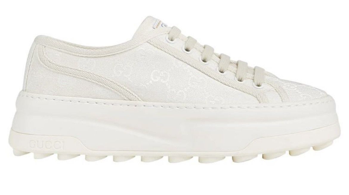 Gucci Gucci Tennis 1977 GG Logo Embroidery Sneaker Great White Size US 10 / IT 40 - 2 Thumbnail