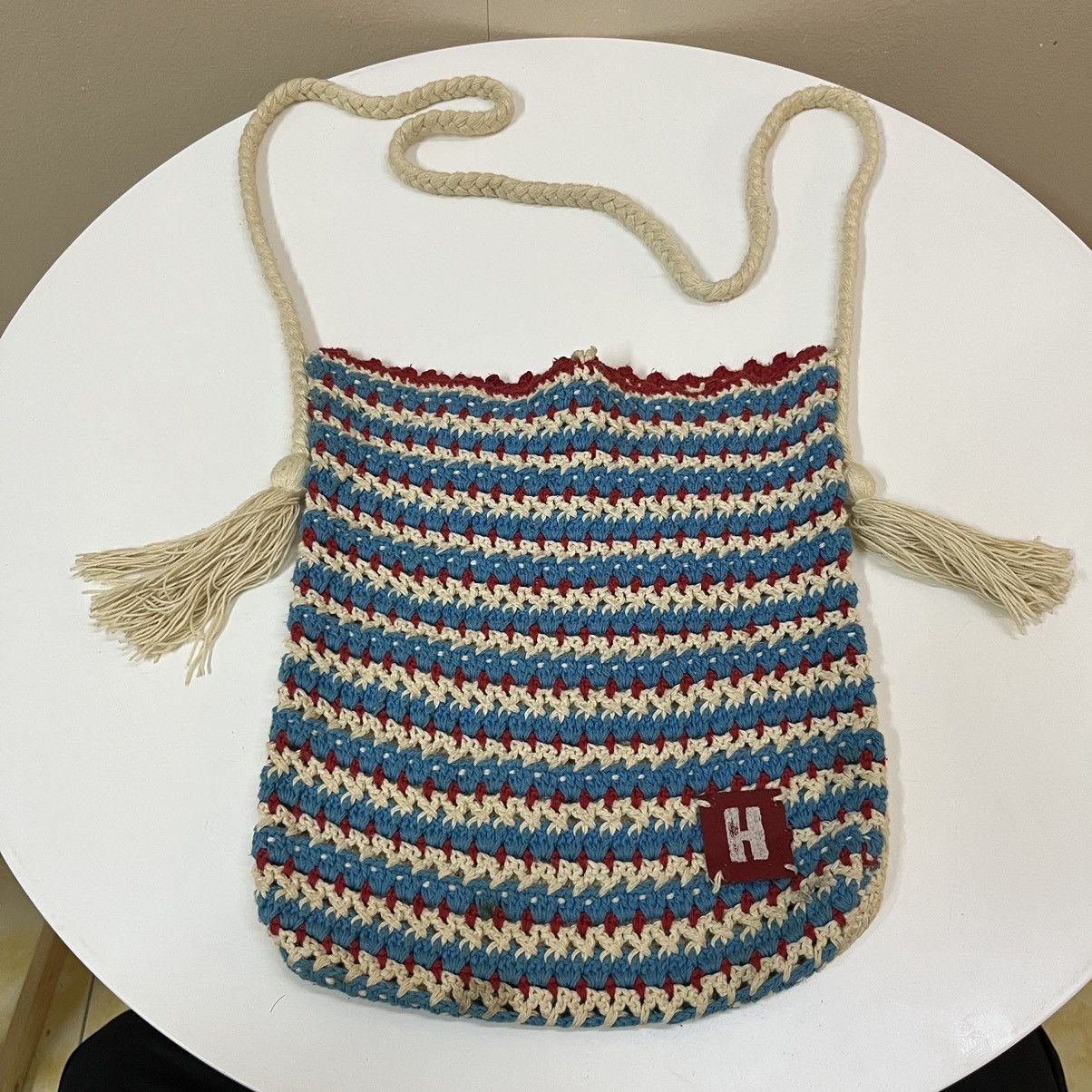 Hysteric Glamour × Japanese Brand × Vintage Vintage Hysteric Glamour Crochet Knit Sling Bag Size ONE SIZE - 4 Thumbnail