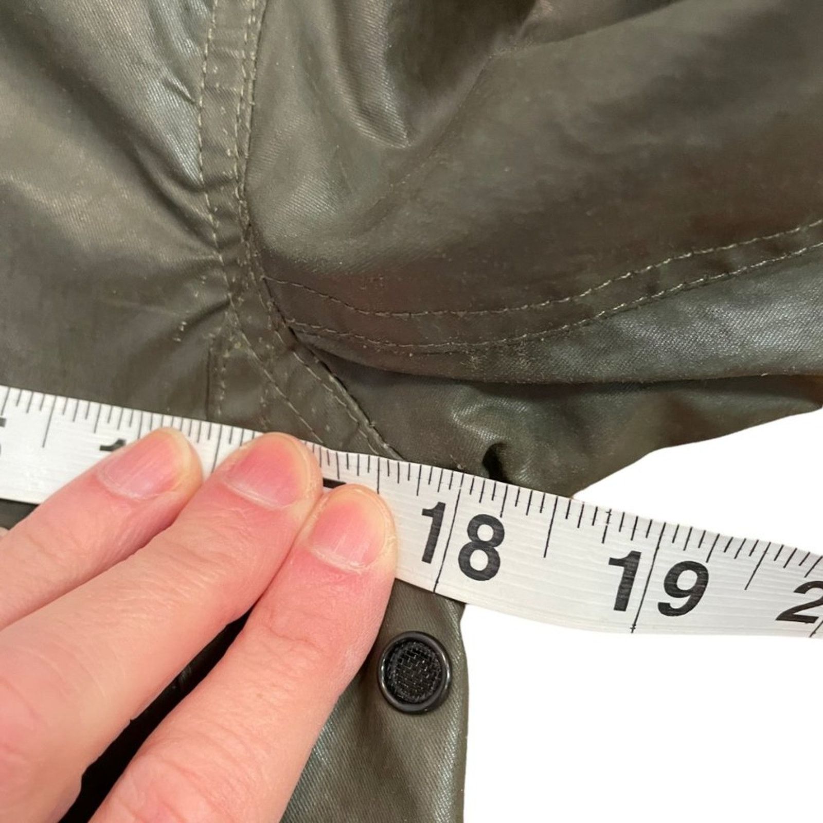 SAM. SAM Olive Waxed Hooded Parka Jacket Green Size S / US 4 / IT 40 - 9 Thumbnail
