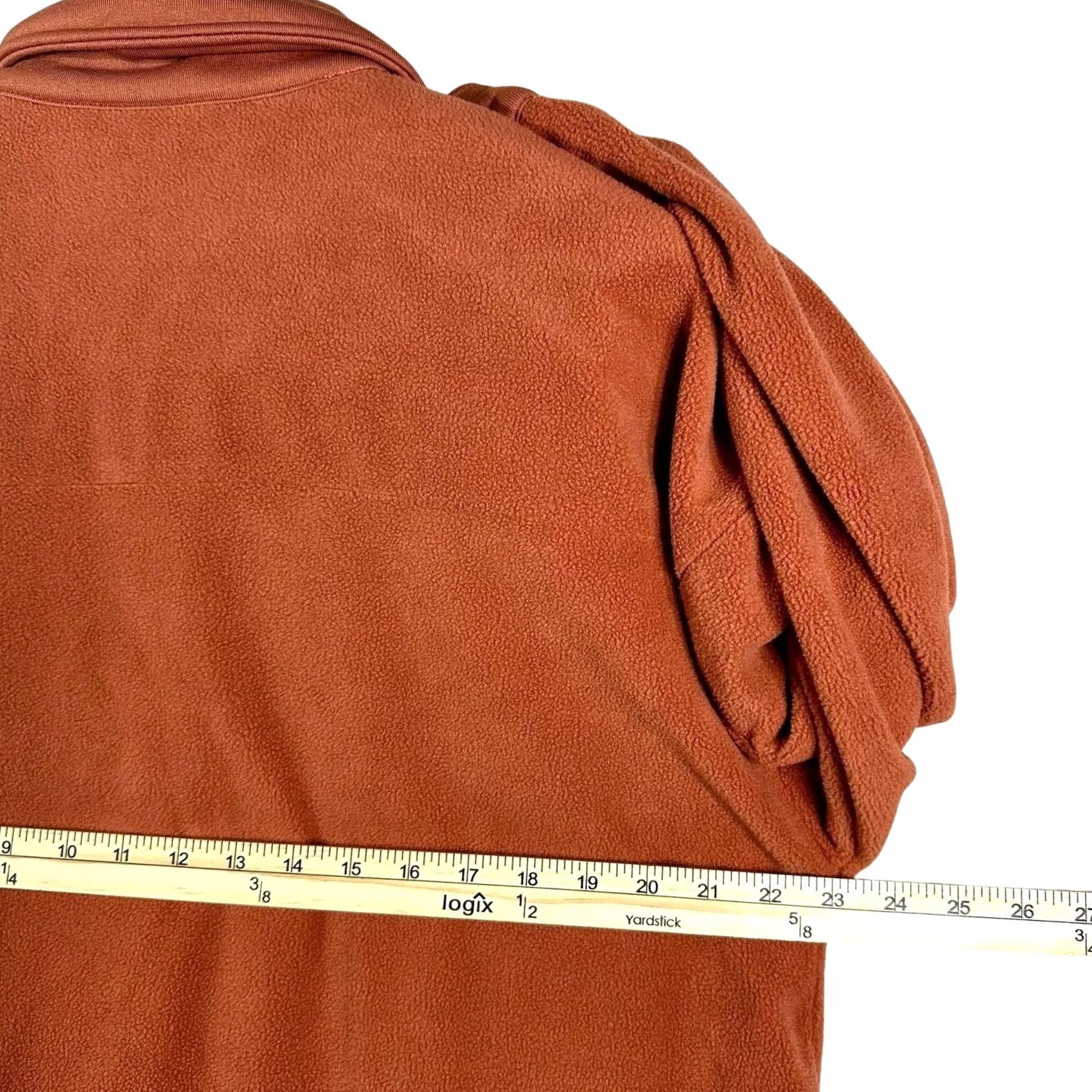 Vintage Natural Reflections Women's Shirt Orange Button Down Fleece Shacket L Size L / US 10 / IT 46 - 4 Thumbnail