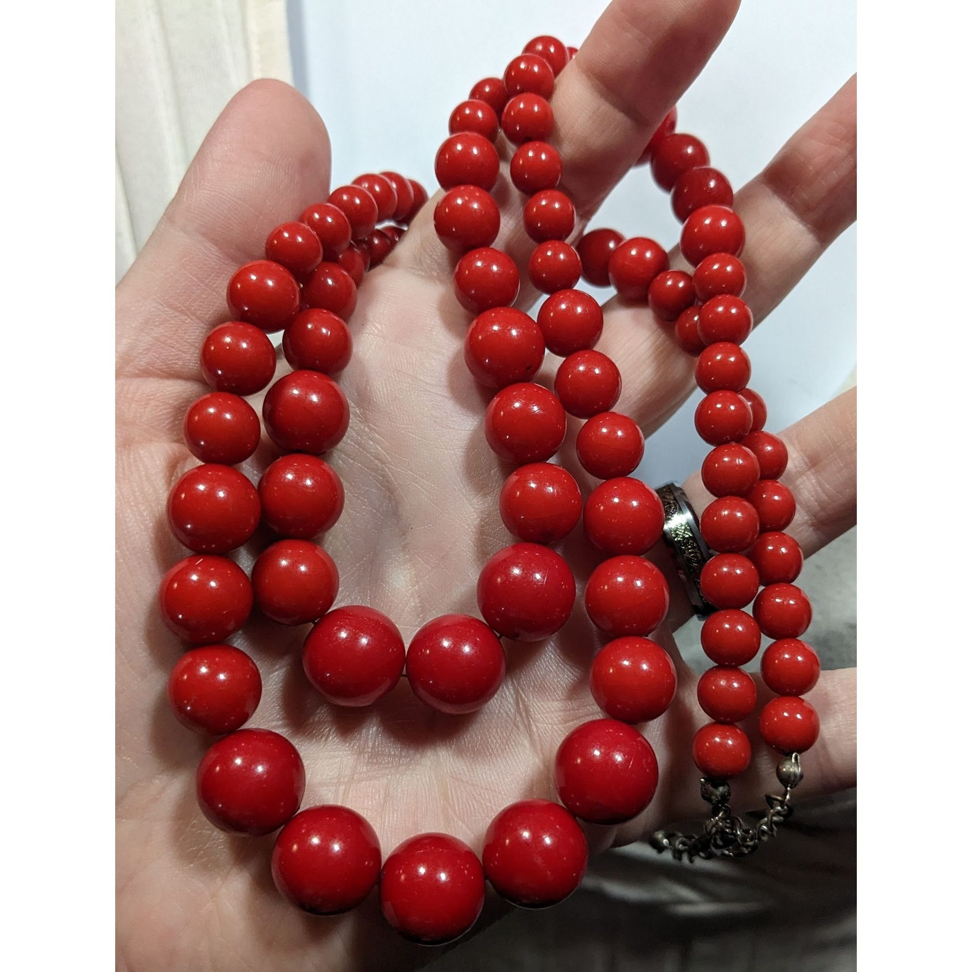 Other Elegant Red Multilayer Graduated Beaded Necklace Size ONE SIZE - 3 Thumbnail