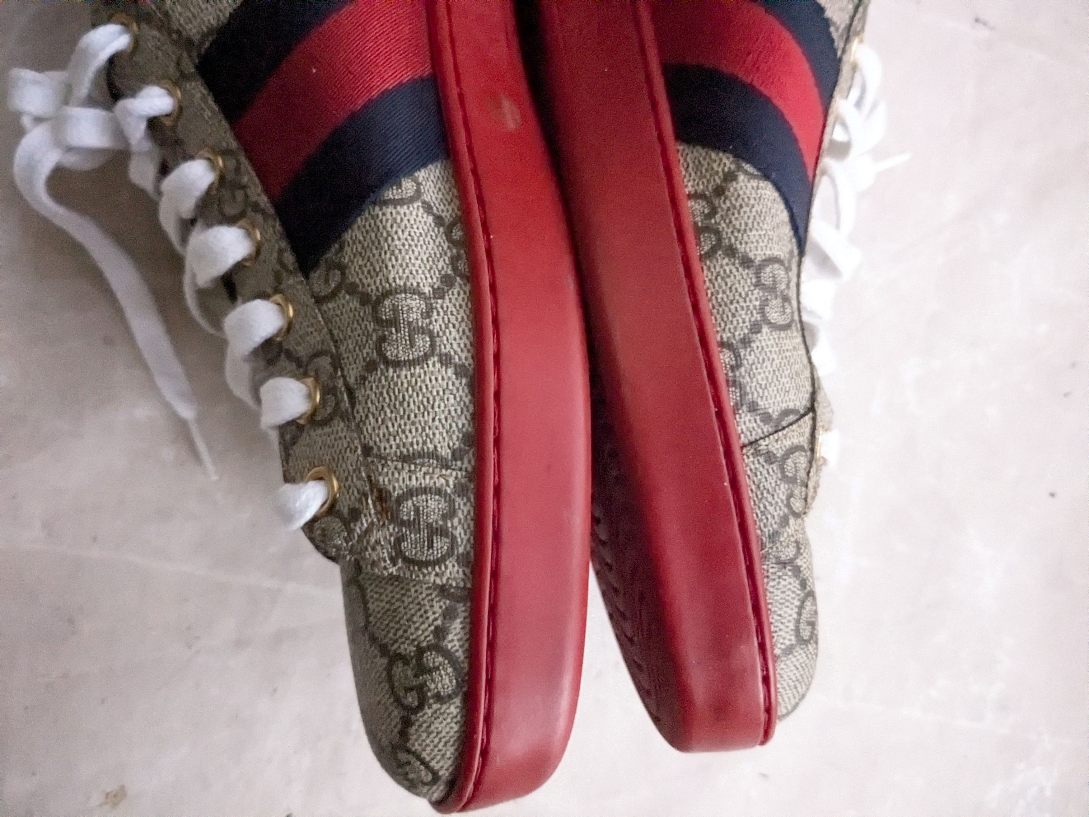 Gucci Gucci Ace GG Supreme Sneakers 429445 Red 11 Size US 11 / EU 44 - 9 Thumbnail