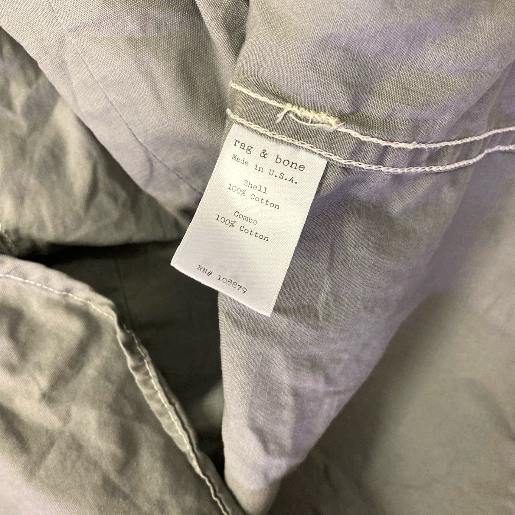 Rag & Bone Rag & Bone Women's Shirt Large Gray Button Up Long Sleeve Workwear Size L / US 10 / IT 46 - 3 Thumbnail