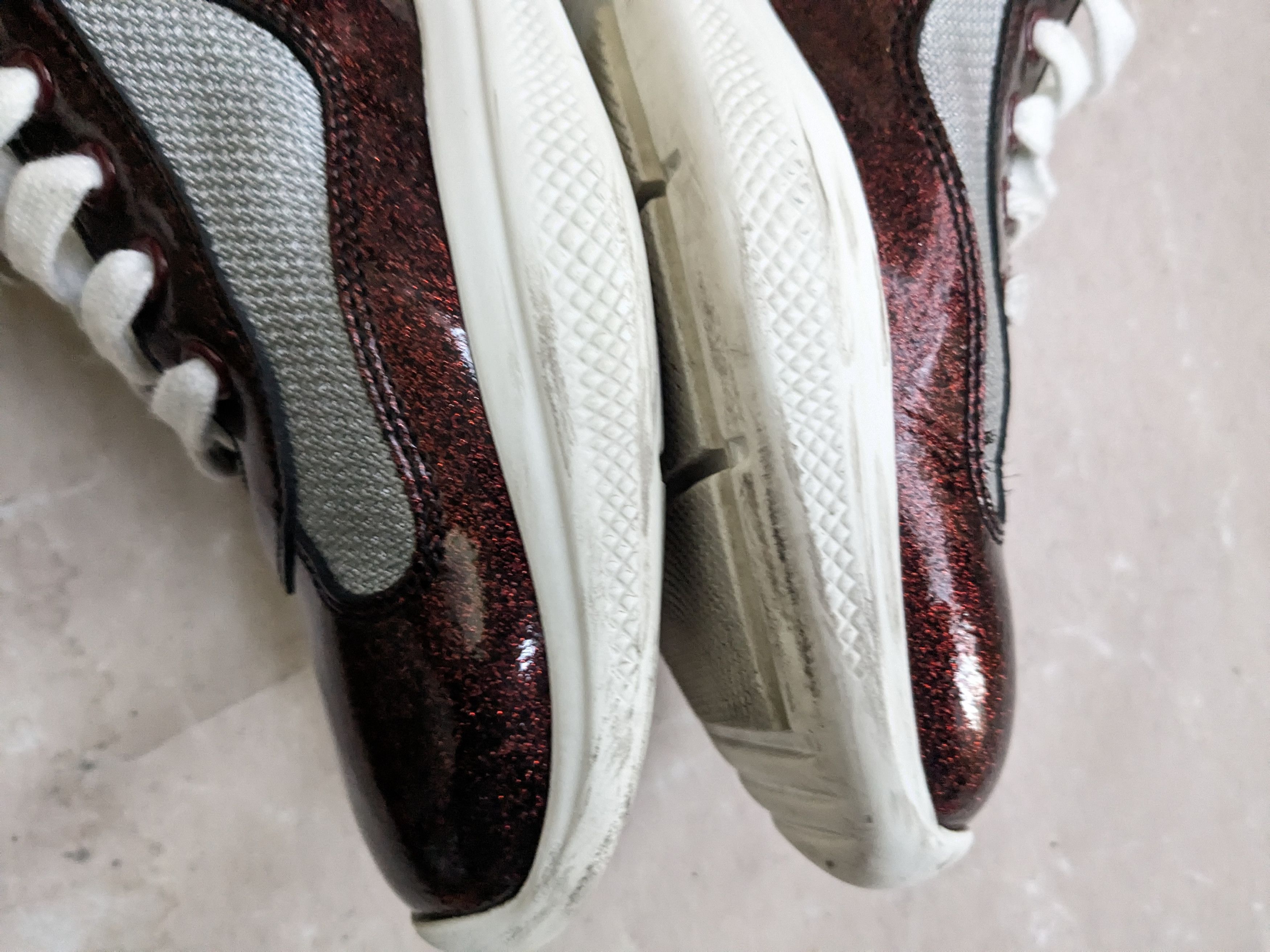 Prada Prada America's Cup Sneakers 11.5 Glitter Red Size US 11.5 / EU 44-45 - 10 Thumbnail