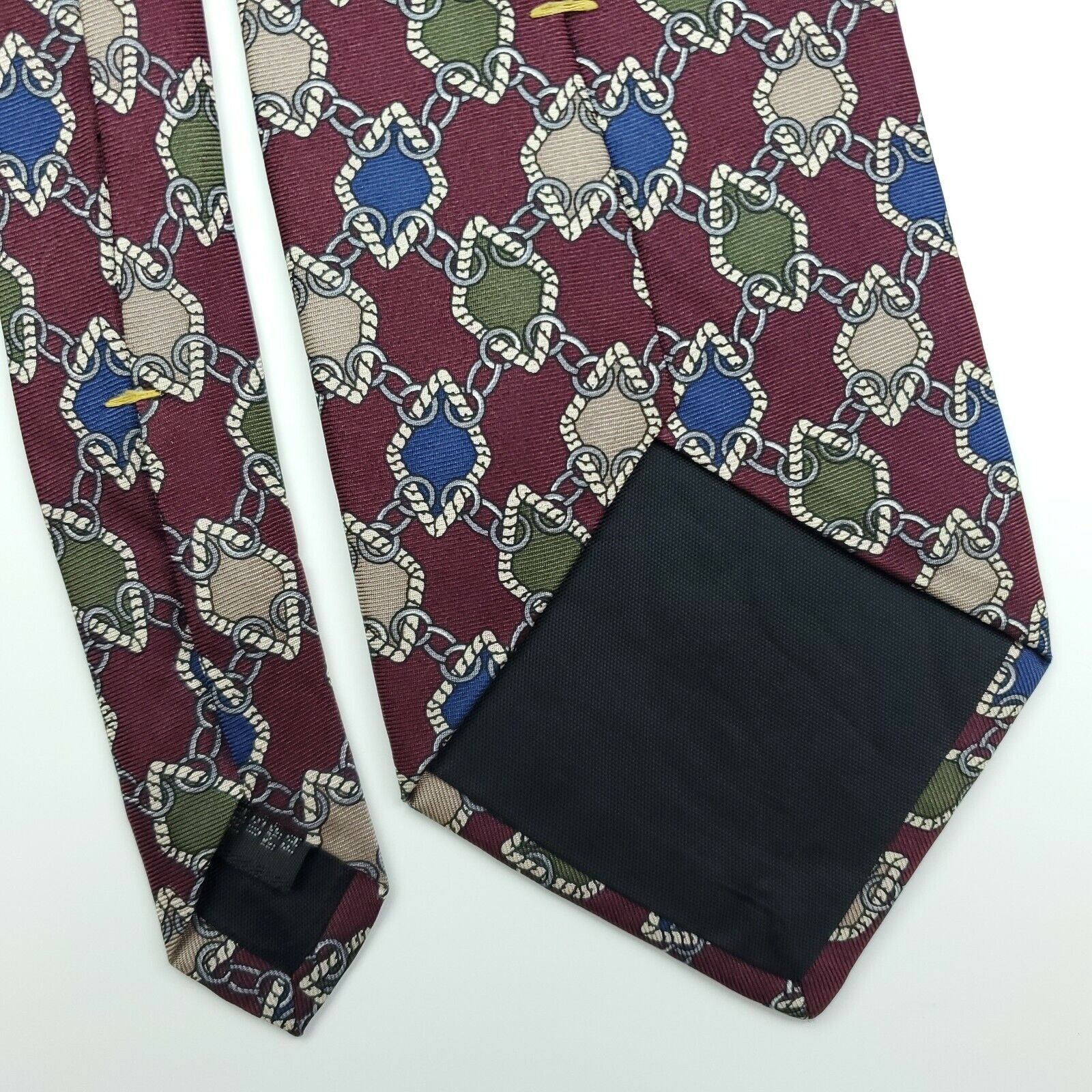 Robert Stock Robert Stock Red Geometric Silk Tie Short Size ONE SIZE - 5 Thumbnail