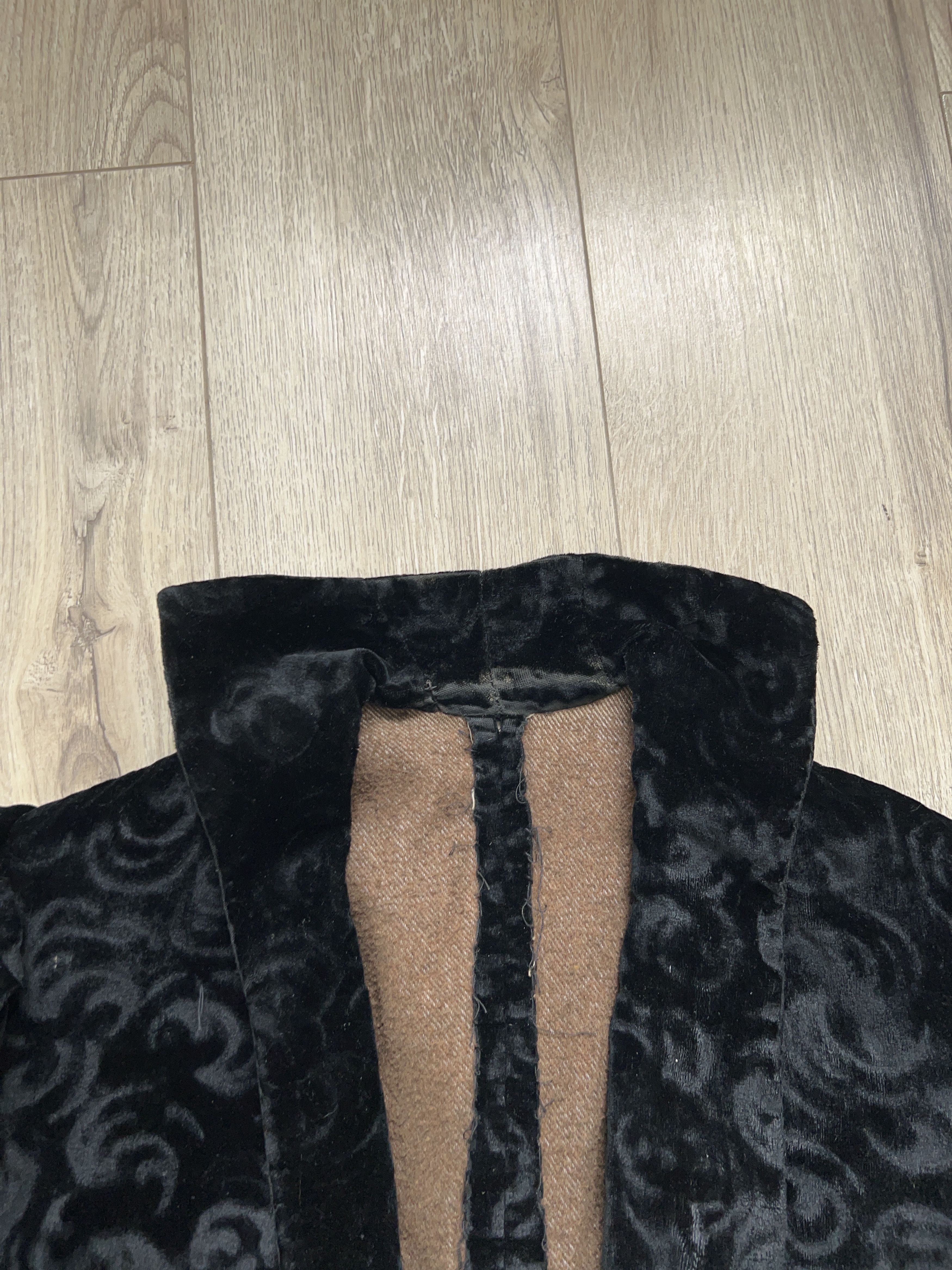 Vintage 19th Century Victorian Era Black Velvet Bodice Blazer Jacket Size ONE SIZE - 3 Thumbnail