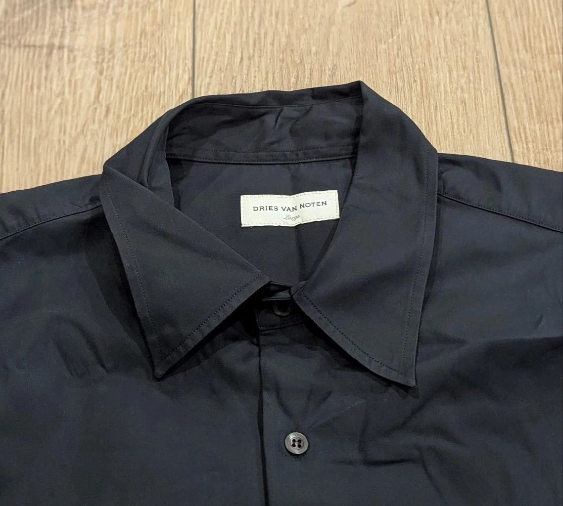 Dries Van Noten DRIES VAN NOTEN "Cassidye" SS Button Up Shirt Navy Large Size US L / EU 52-54 / 3 - 2 Thumbnail
