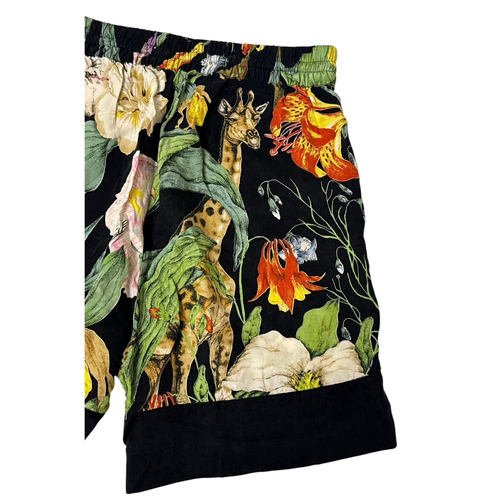 Other NILUU Monroe Alyx Bermuda Vegan Silk Shorts Giraffe Floral S Size 26" / US 2 / IT 38 - 8 Thumbnail